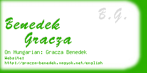 benedek gracza business card